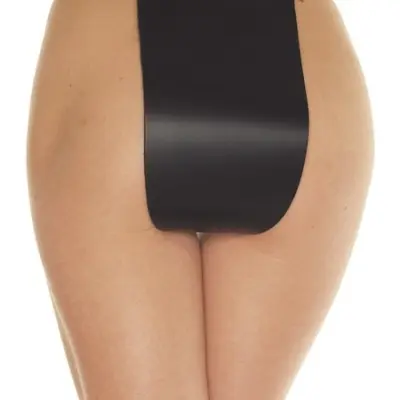 Leather Chastity Belt With Two Holes and Padlock