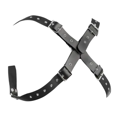 Leather Chest Harness with Chains