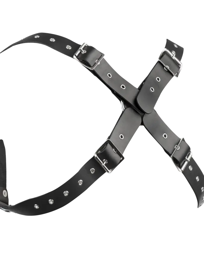 Leather Chest Harness with Chains