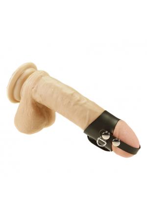 Leather Cock Tip Strap With Weight Hooks