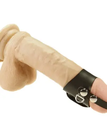 Leather Cock Tip Strap With Weight Hooks