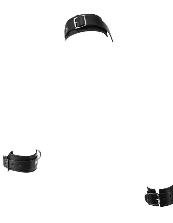 Leather Collar with Chains to Cuffs – Premium BDSM Bondage Set