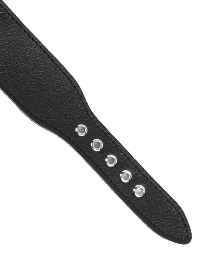 Leather Collar with Short Draping Chains