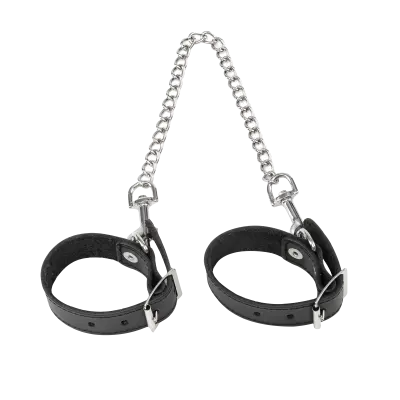 Leather Cuffs with Detachable Chain – Premium BDSM Bondage Cuffs