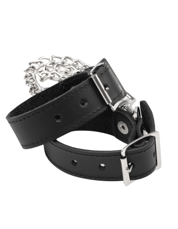 Leather Cuffs with Detachable Chain – Premium BDSM Bondage Cuffs