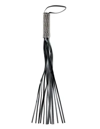 Leather Flogger Bondage Whip With Chain Handle