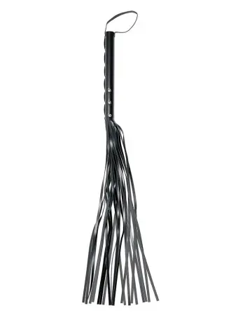 Leather Flogger Whip with 18 Strings and Thick Handle
