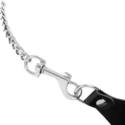 Leather G-String with Adjustable Chain Waist