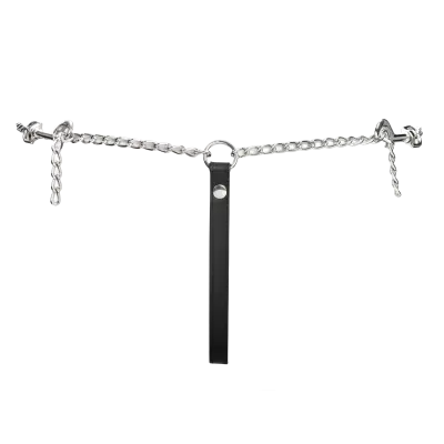 Leather G-String with Adjustable Chain Waist