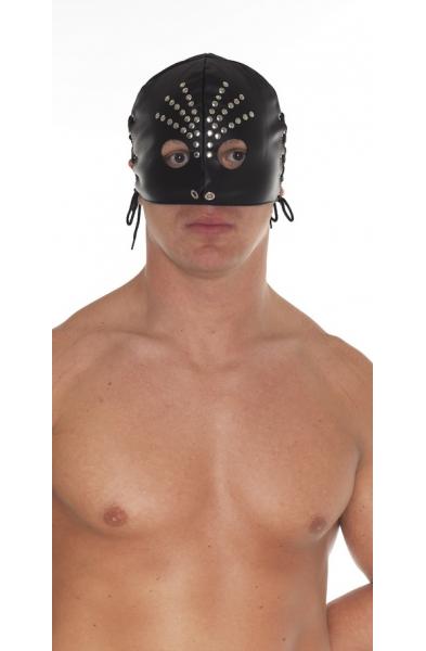 Leather Head Mask with Rivets