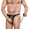 Slip de Chasteté en Cuir pour Homme avec Plug Anal Gonflable