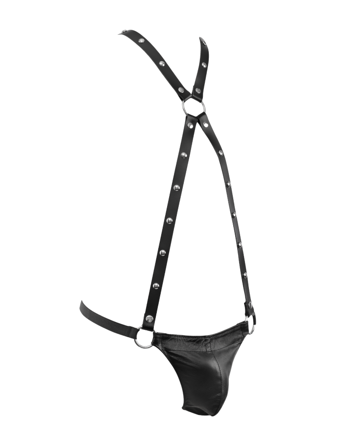 Leather Male G-String Body Harness