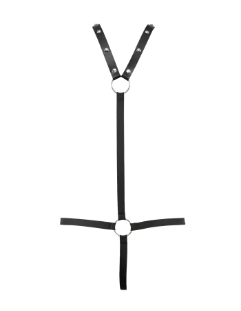 Leather Male G-String Body Harness
