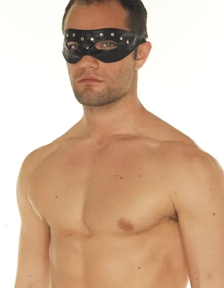 Leather Open Eye Mask with Rivets