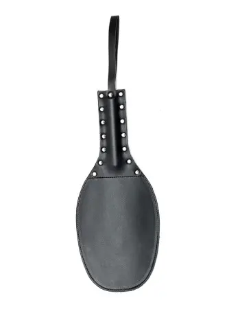 Leather Paddle Bondage Whip With Rivets