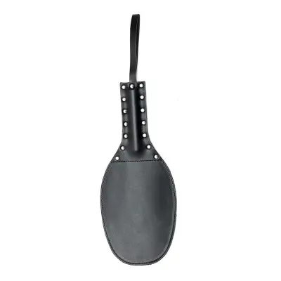 Leather Paddle Bondage Whip With Rivets
