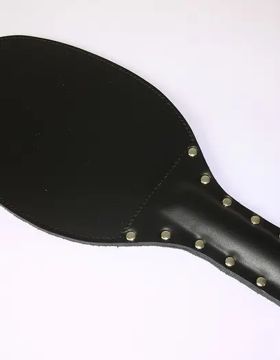 Leather Paddle Bondage Whip With Rivets