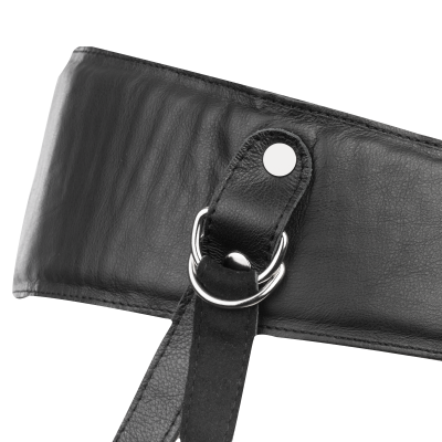 Harnais Strap-On de Luxe en Cuir avec Ceinture Rembourrée et Dos Ouvert