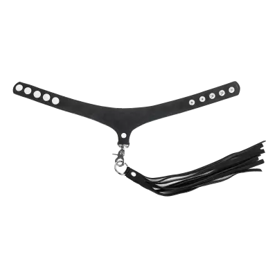 Leather Suede Collar with Detachable Flogger