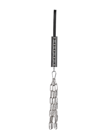 Leather Whip with Detachable Metal Chain