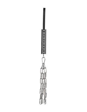Leather Whip with Detachable Metal Chain