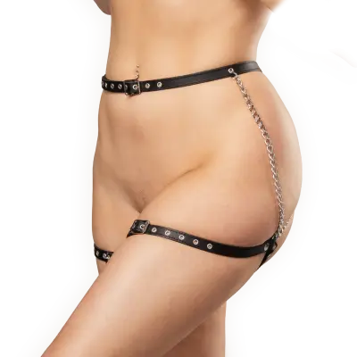 Leather and Chain Butt Harness