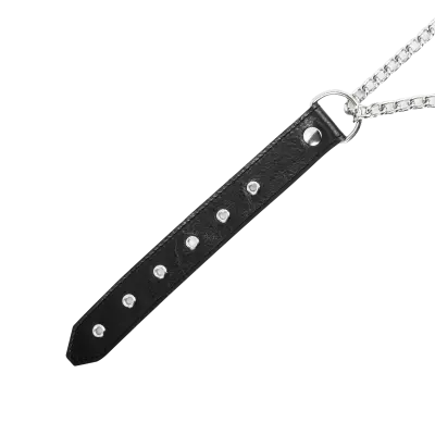 Leather & Chain Choke Collar