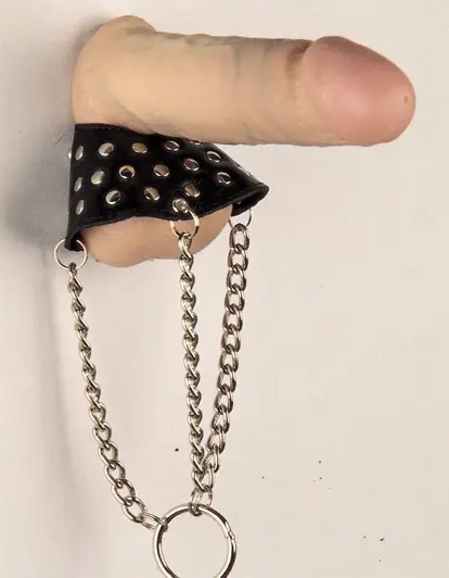 Leather and Studs Ball Stretcher/Parachute With Spikes