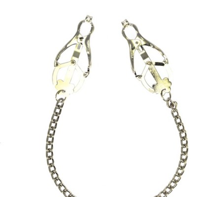 Levered Clover Adjustable Nipple Clamps With Chain