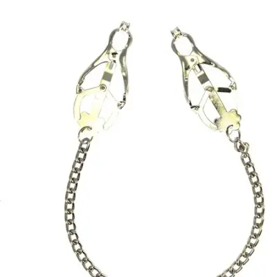 Levered Clover Adjustable Nipple Clamps With Chain