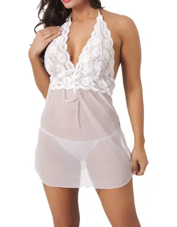 Like a Virgin - White Mini Dress & G-String