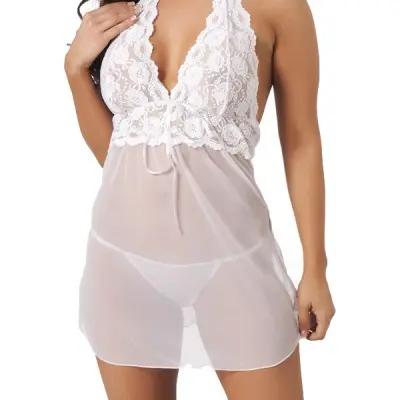 Like a Virgin - White Mini Dress & G-String