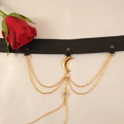 Liu Song - Gold Moon Nipple Jewelry & Breast Chain