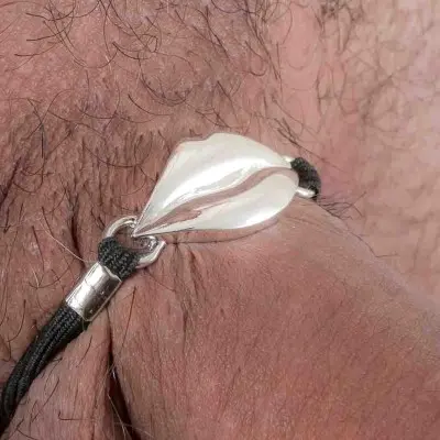Look What You Made Me Do - Penis Bracelet with Silver Marilyn Lips