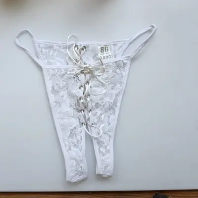 Love Enslaved - Crotchless Lace-Up Panty