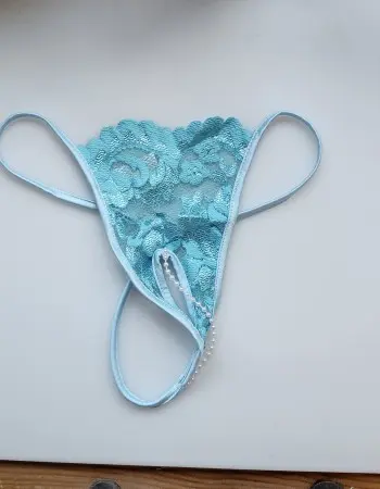 Love in Hiding - Crotchless G String Panty with Pearls