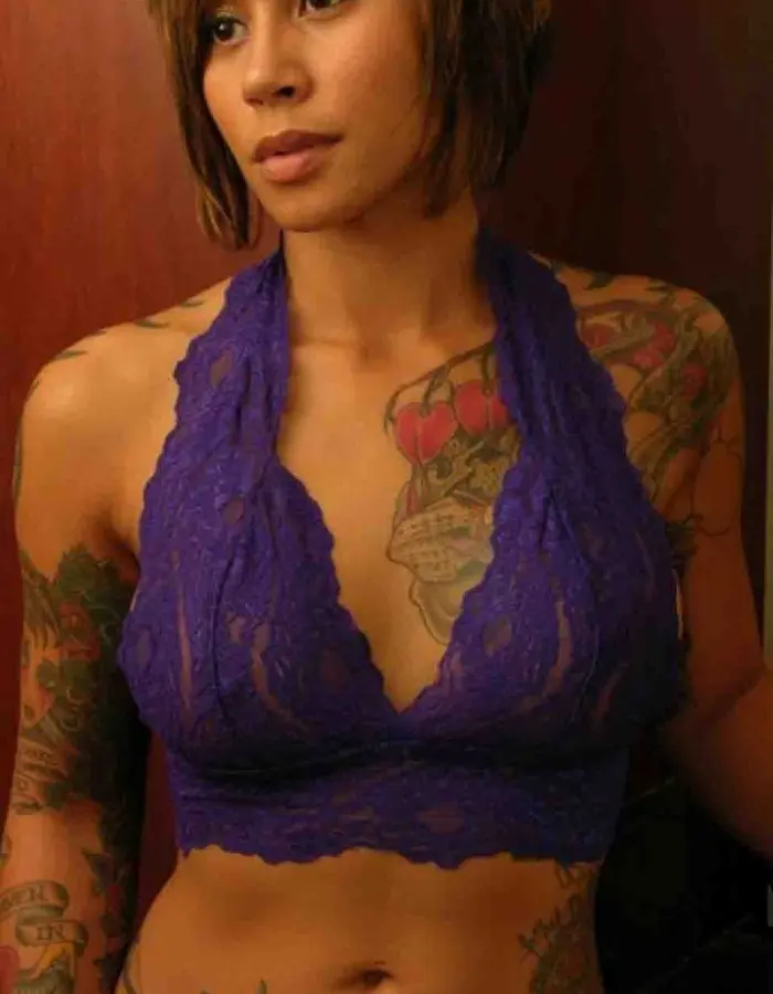 Love in the Morning - Narrow Stretch Lace Low Cut Halter Top