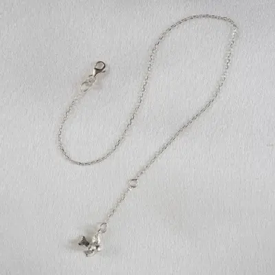 Love the Way You Lie - Silver Wrist or Ankle Chain with Bird Pendant