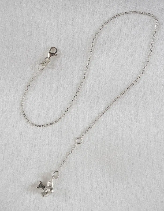 Love the Way You Lie - Silver Wrist or Ankle Chain with Bird Pendant