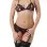Love's Destiny - Black Lace Open Bra, Suspender Belt, G-String and Stockings