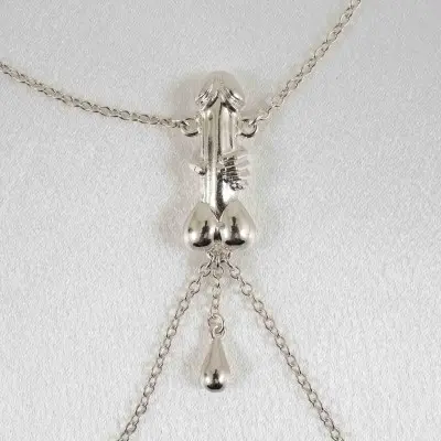 Lover - Penis Necklace with Nipple Rings