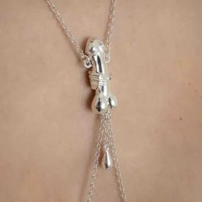 Lover - Penis Necklace with Nipple Rings