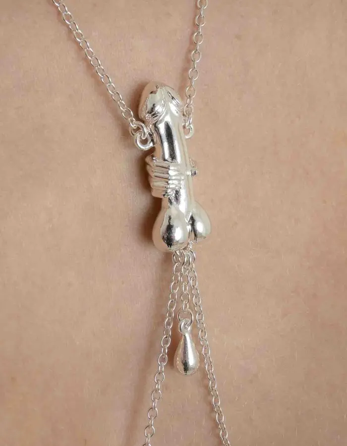 Lover - Penis Necklace with Nipple Rings