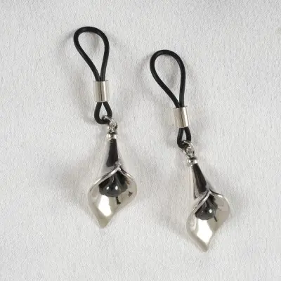 Madonna - Silver Nipple Jewelry with Lily Pendants
