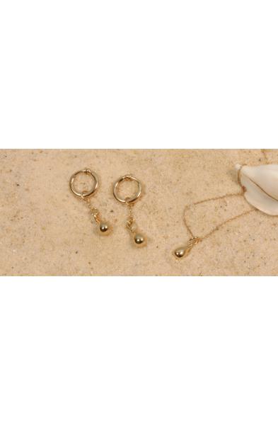 Mazu - Gold Non-Piercing Labia Rings with Pendant - Pair