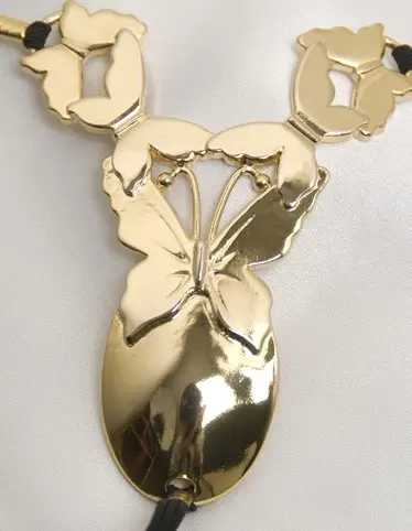 Melitaea - Women's Gold Butterflies of Summer Waistband With Clitorial Pendant