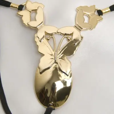 Melitaea - Women's Gold Butterflies of Summer Waistband With Clitorial Pendant