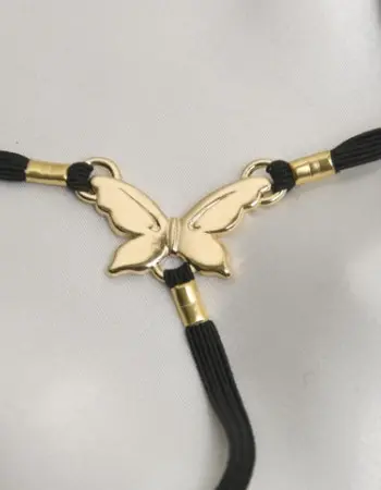 Melitaea - Women's Gold Butterflies of Summer Waistband With Clitorial Pendant