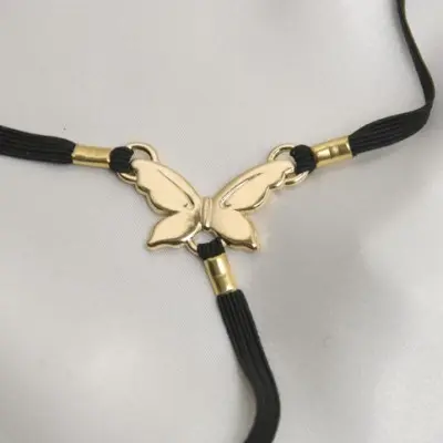 Melitaea - Women's Gold Butterflies of Summer Waistband With Clitorial Pendant