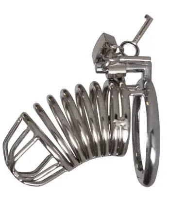 Men's Chastity Coil Penis Cage With Metal Padlock
